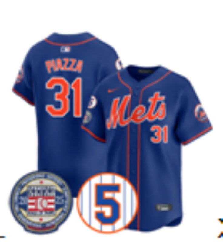 Men 2025 New York Mets 31 Piazza Blue Game Nike MLB Jersey style 06